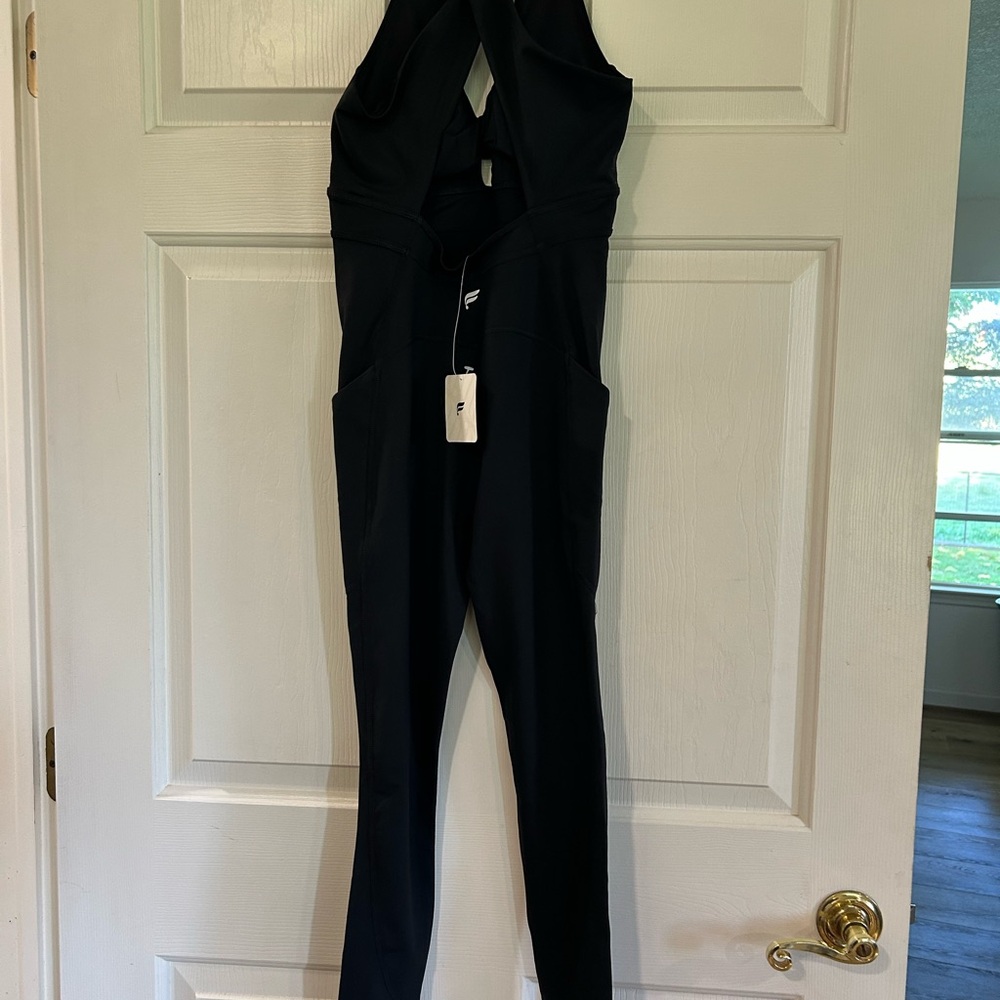 Fabletics Black twist front Jumpsuit